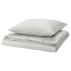 Bettwäsche-Set, 2-teilig grau weiß/Streifen 140x200/80x80 cm Angebote von SOLFIBBLA bei IKEA Weimar für 9,99 €