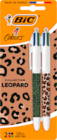 LOT DE 2 STYLOS 4 COULEURS LEOPARD BIC - BIC en promo chez Auchan Supermarché Houilles à 3,99 €