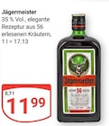 Jägermeister von Jägermeister für 11,99 € bei GLOBUS im Angebot Jägermeister von Jägermeister im aktuellen GLOBUS Prospekt