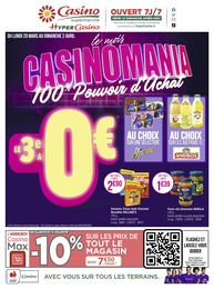 Prospectus Casino Supermarchés à Villemomble, "le mois CASINOMANIA, 100% Pouvoir d'Achat", 20 pages, 20/03/2023 - 02/04/2023