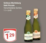 Sekt Piccolo Angebote von Schloss Moritzburg bei GLOBUS Gera für 1,29 €