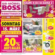 Aktueller SB Möbel Boss Prospekt mit Garten, "RABATT-RAUSCH", Seite 1