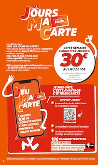 Catalogue Netto de la semaine "LES JOURS MA CARTE" avec 2 pages, valide du 21/10/2025 au 27/10/2025 pour La Côte-Saint-André et alentours Prospectus Netto de la semaine "LES JOURS MA CARTE" avec 2 pages, valide du 21/10/2025 au 27/10/2025 pour La Côte-Saint-André et alentours