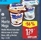 Aktuelles Monte Mega Weiße Milchcreme Angebot bei ALDI Nord in Berlin ab 1,29 €