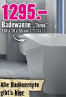 Badewanne im Hornbach Prospekt Badewanne „Three“ im aktuellen Hornbach Prospekt für 1.295,00 €