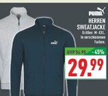 Herren Sweatjacke im Angebot bei Marktkauf in Voerde Herren Sweatjacke Angebote von PUMA bei Marktkauf Voerde für 29,99 €