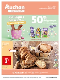 Prospectus Auchan Supermarché à Charmes, "Y'a Pâques des oeufs… Y'a des surprises !", 12 pages, 19/03/2024 - 31/03/2024