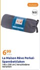 Perkal-Spannbettlaken im Angebot bei Action in Kempten Perkal-Spannbettlaken Angebote von La Maison Rêve bei Action Kempten für 6,99 €