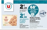 Minis pizzas cuites au feu de bois surgelées - U - U Express à Montreuil Minis pizzas cuites au feu de bois surgelées - U en promo chez U Express Montreuil à 2,90 €