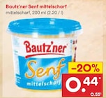 Senf mittelscharf im Netto Marken-Discount Prospekt Senf mittelscharf von Bautz'ner im aktuellen Netto Marken-Discount Prospekt für 0,44 €