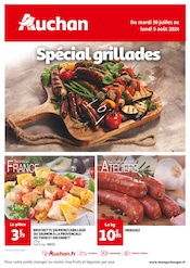 Prospectus Auchan Hypermarché à Plascassier, "Spécial grillades", 6 pages de promos valables du 30/07/2024 au 05/08/2024