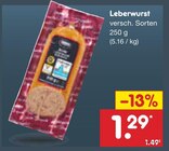 Leberwurst im Angebot bei Netto Marken-Discount in Stuttgart Leberwurst Angebote bei Netto Marken-Discount Stuttgart für 1,29 €