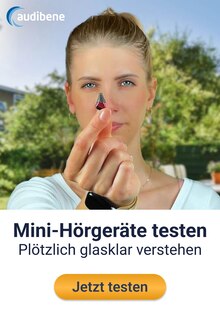 Aktueller audibene Prospekt "Mini-Hörgeräte testen" Seite 1 von 1 Seiten