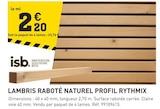 Lambris Raboté Naturel Profil Rythmix à Tout Faire dans Crusnes