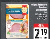Premium Lachsschinken Angebote von Radeberger bei EDEKA Chemnitz für 2,19 €