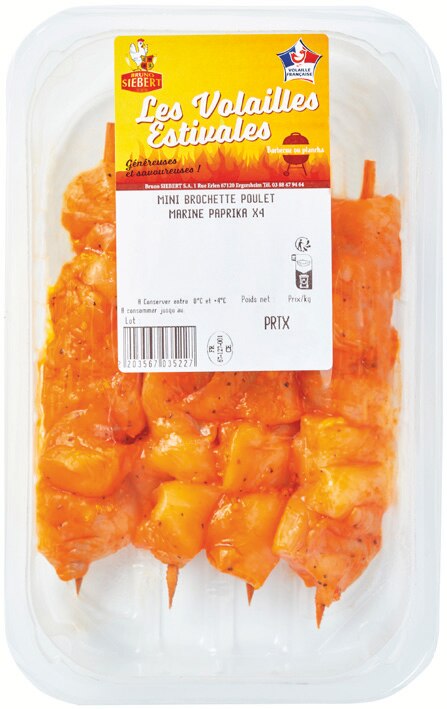 Bruno Siebert Mini brochettes de poulet au paprika