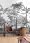 Papier peint panoramique - Jungle Noir et Blanc en promo chez Décor Discount Rillieux-la-Pape à 39,90 €