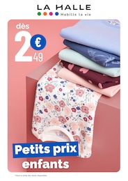 Prospectus Mode La Halle en cours, Petits prix enfants, 1 page, 12/08/2026 - 18/08/2026 Catalogue Mode La Halle en cours à Nonancourt et alentours, Petits prix enfants, 1 page, 12/08/2026 - 18/08/2026