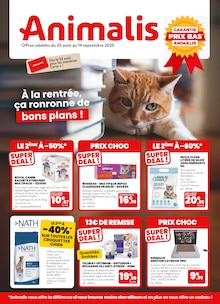 Prospectus Animalis en cours, "À la rentrée, ça ronronne de bons plans !", page 1 sur 12