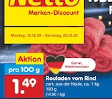 Netto Marken-Discount Hohenlockstedt - Rouladen vom Rind Angebot im Prospekt Rouladen vom Rind bei Netto Marken-Discount im Hohenlockstedt Prospekt für 1,49 €
