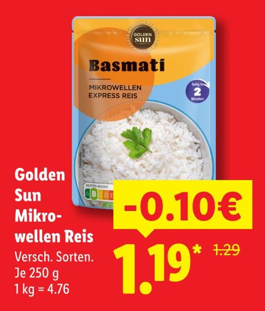 Mikrowellen Express Reis Basmati