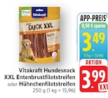 Hundesnack XXL Entenbrustfiletstreifen bei EDEKA im Prospekt "" für 3,49 €