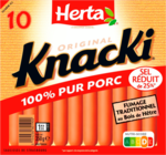 KNACKI ORIGINAL HERTA - HERTA - Auchan Hypermarché à Nancy KNACKI ORIGINAL HERTA - HERTA en promo chez Auchan Hypermarché Nancy à 2,49 €