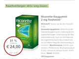Kaugummi 2 mg freshmint bei LINDA im Prospekt "" für 24,00 €