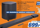 Soundbar mit Subwoofer Bar 800 MK2 im Angebot bei expert in Winsen Soundbar mit Subwoofer Bar 800 MK2 Angebote von JBL bei expert Winsen für 699,00 €