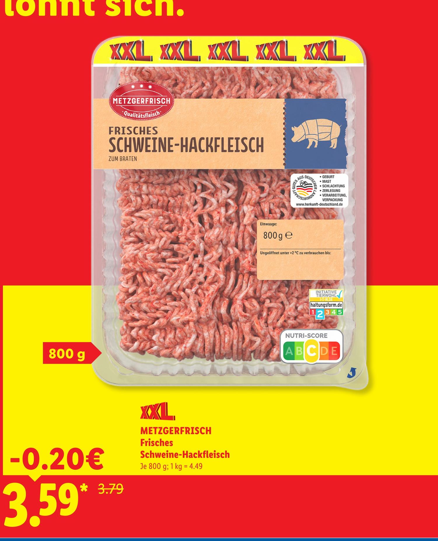 Frisches Schweine-Hackfleisch