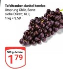 Tafeltrauben dunkel kernlos Angebote bei GLOBUS Rostock für 1,79 €