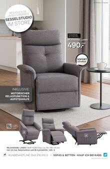 Relaxsessel im Kabs Prospekt "FRÜHLINGSRABATTE BIS ZU 45%" mit 60 Seiten (Leipzig)