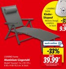 Aluminium-Liegestuhl im Angebot bei Lidl in Dresden Aluminium-Liegestuhl Angebote von LIVARNO home bei Lidl Dresden für 9,99 €