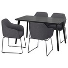 Aktuelles Tisch und 4 Stühle schwarz/Metall schwarz/grau Angebot bei IKEA in Ingolstadt ab 595,00 €