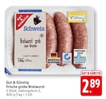 Frische grobe Bratwurst Angebote von Gut & Günstig bei EDEKA Schwäbisch Hall für 2,89 €