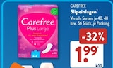 Slipeinlagen im ALDI SÜD Prospekt Slipeinlagen von Carefree im aktuellen ALDI SÜD Prospekt für 1,99 €