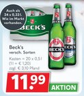 Beck's bei Getränkeland im Ahrensburg Prospekt für 11,99 €