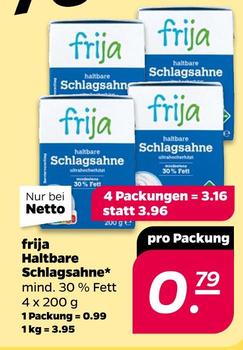 Haltbare Schlagsahne