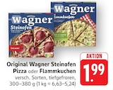 Original Wagner Steinofen Pizza Salami Angebote von Wagner bei EDEKA Mannheim für 1,99 €