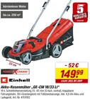 Akku-Rasenmäher „GE-CM 18/33 Li“ im Angebot bei toom Baumarkt in Ludwigsburg Akku-Rasenmäher „GE-CM 18/33 Li“ Angebote von Einhell bei toom Baumarkt Ludwigsburg für 149,99 €