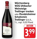 Weinsteige Trollinger trocken bei E center im Prospekt "" für 3,99 €