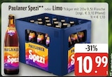 Paulaner spezi im EDEKA Prospekt Spezi oder Limo von Paulaner im aktuellen EDEKA Prospekt für 10,99 €