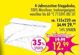 4-Jahreszeiten-Steppdecke ca. 155x220 cm für 12,99 € bei SB Möbel Boss im Angebot 4-Jahreszeiten-Steppdecke ca. 155x220 cm im aktuellen SB Möbel Boss Prospekt