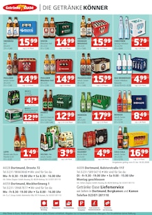 Mineralwasser im Getränke Oase Prospekt "Aktuelle Angebote" mit 2 Seiten (Dortmund)