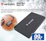 Metal Mini SSD 1 TB Angebote von Verbatim bei HEM expert Waiblingen für 99,00 €