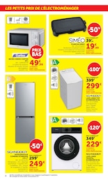Prix et réduction Electroménager Linge dans le prospectus Super U en cours Offre Electroménager Linge dans le catalogue Super U du moment à la page 4