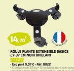 ROULE PLANTE EXTENSIBLE BASICS 27-37 CM NOIR BRILLANT - LOUIS MOULIN dans le catalogue Eureka ma maison