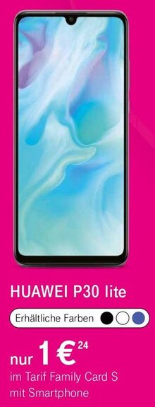 HUAWEI P30 lite bei Telekom Shop in Bottrop HUAWEI P30 lite im Angebot bei Telekom Shop Bottrop für 1,00 €