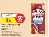 Intermarché Gaillac - Promo Sauce tomate cuisinée sans sucre ni sel ajoutés Promo Sauce tomate cuisinée sans sucre ni sel ajoutés à 0,99 € dans le catalogue Intermarché à Gaillac