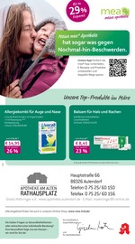 mea - meine apotheke Apotheken Prospekt der aktuellen Woche mit 4 Seiten, gültig von 01.03.2026 bis 31.03.2026, in Altshausen und Umgebung Aktueller mea - meine apotheke Apotheken Prospekt in Altshausen und Umgebung, "Unsere März-Angebote" mit 4 Seiten, 01.03.2026 - 31.03.2026